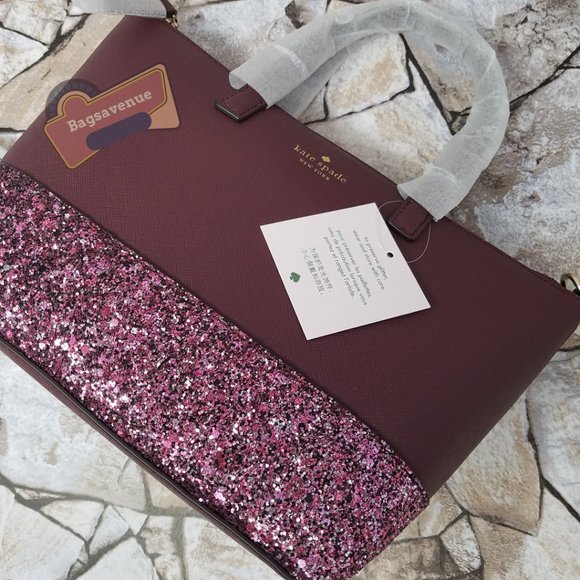 #bagsavenue Ina Saffiano PVC Cherrywood Burgundy Satchel Crossbody Kate Spade - Picture 6 of 13